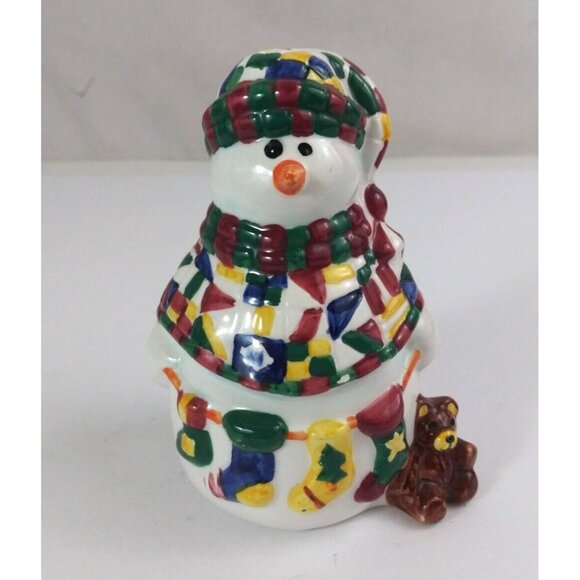 Vintage Winter By Leslie Beck JC Penny Christmas Snowmen Salt & Pepper Shakers - Picture 8 of 13